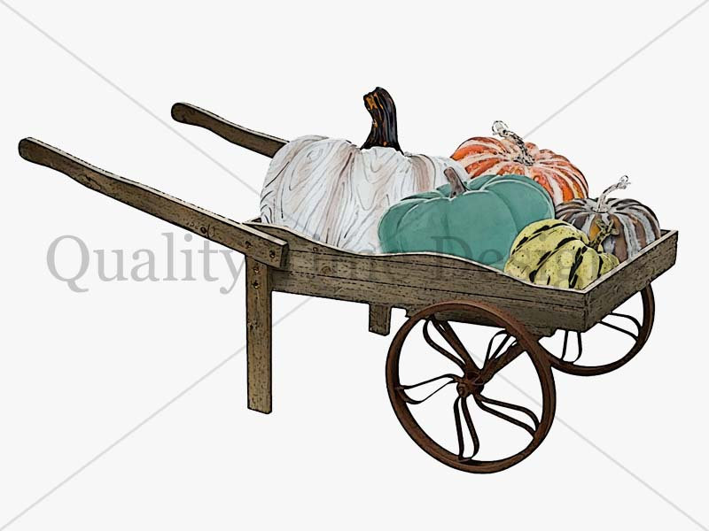 Crops clipart country farm. Fall pumpkin wagon white