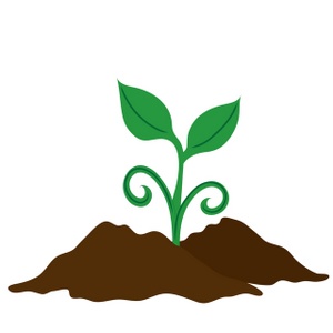 planting clipart in ground