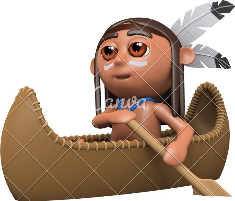 Kayak clipart native canoe.  d american indian
