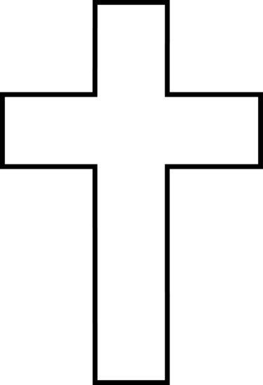 Black and white clip. Cross clipart