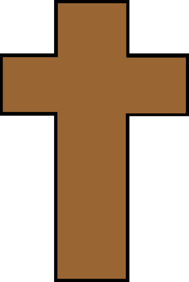 Free cross shape cliparts. Crucifix clipart brown
