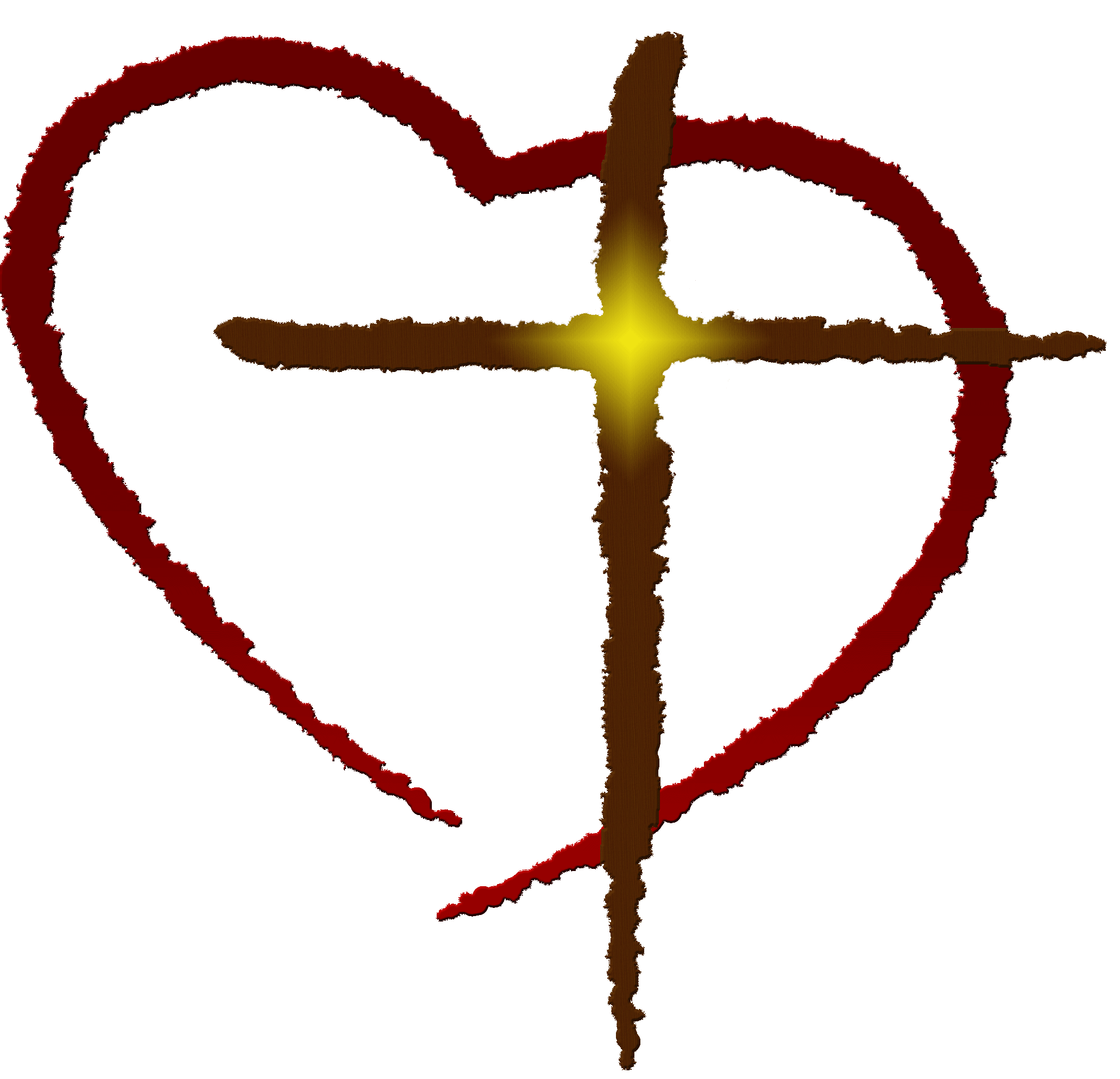 Heart and cross . Lent clipart love