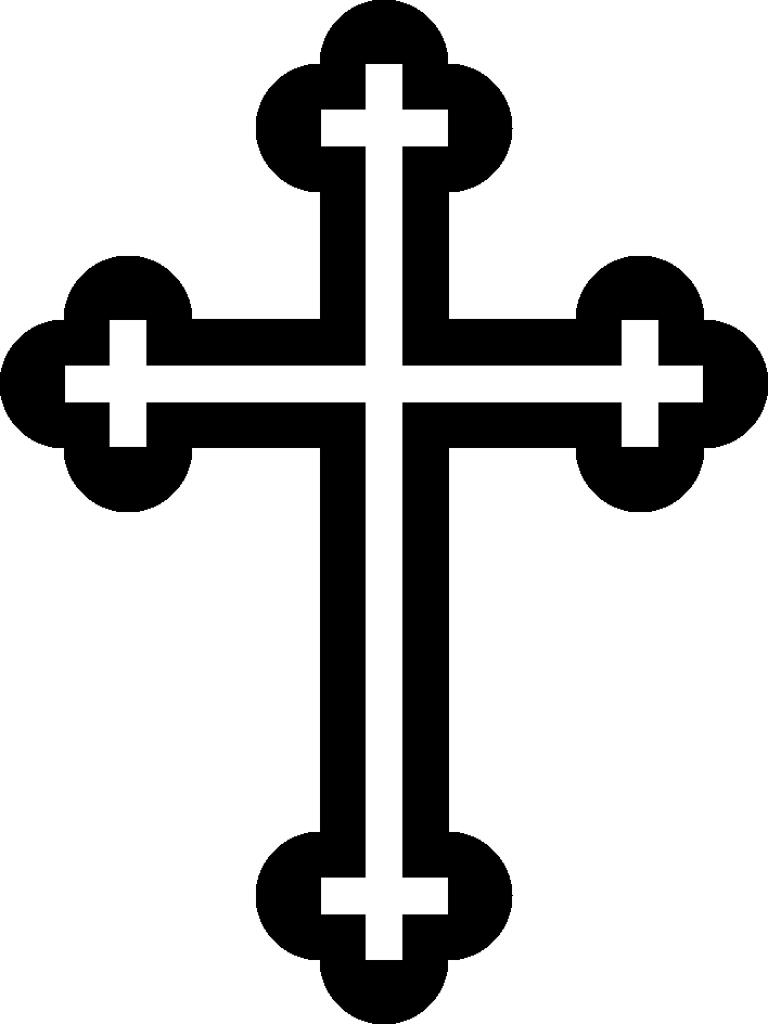 Three barred orthodox wooden. Crucifix clipart siluvai