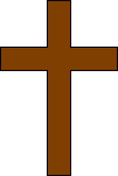 Crucifix clipart brown. Wood cross 