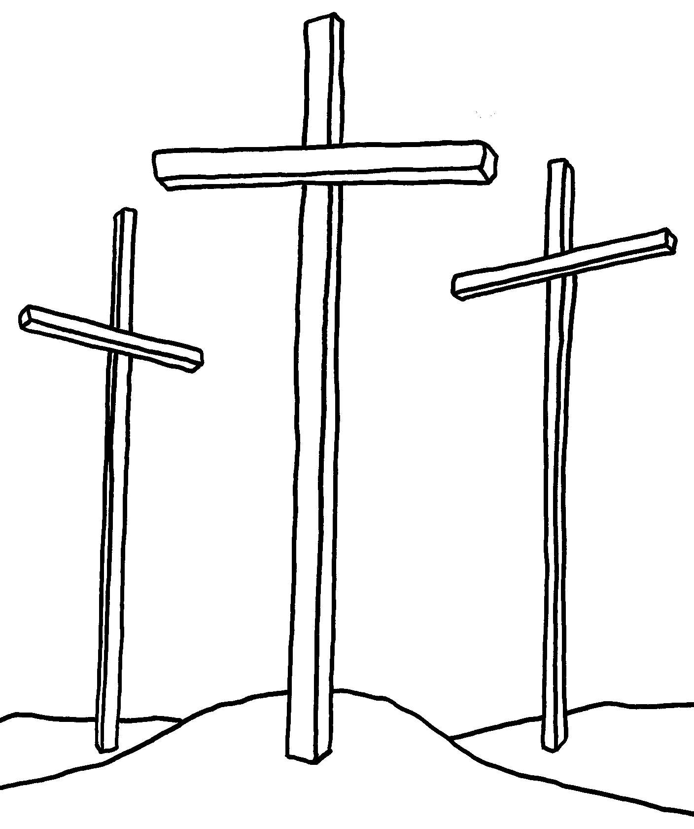 cross clipart coloring