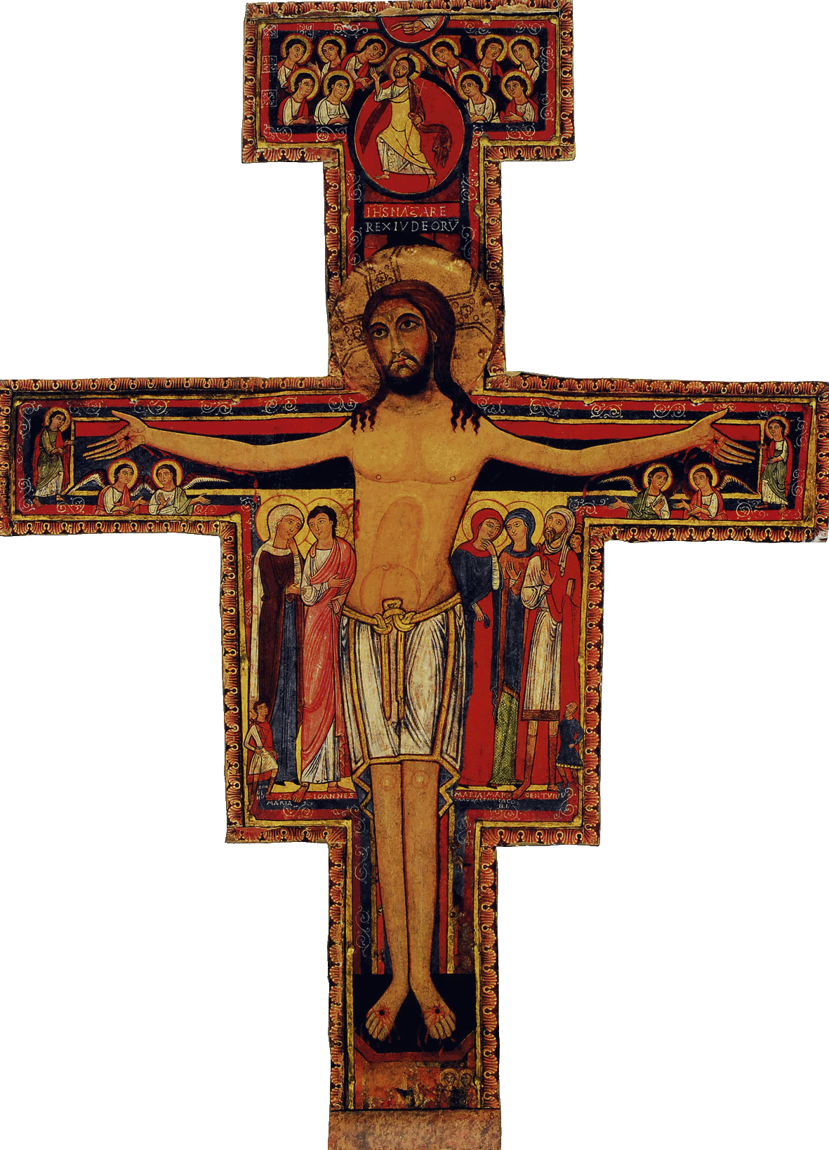 The of san damiano. Crucifix clipart painted cross