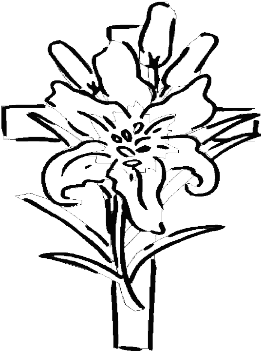 cross clipart lily