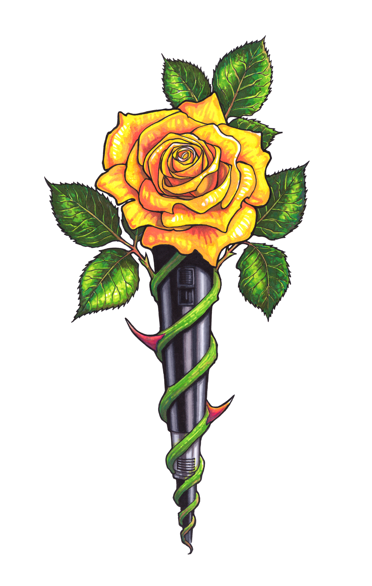 cross clipart rose