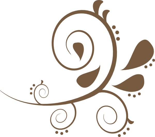 Brown paisely clip art. Cross clipart swirl