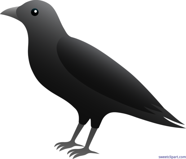 Crow clipart black thing. Sweet clip art page