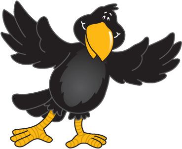 crow clipart cartoon