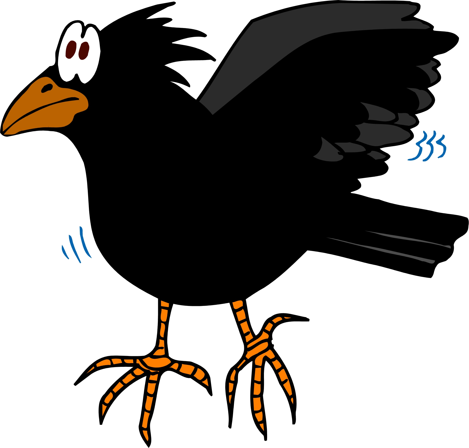 crow clipart cartoon