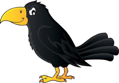 Pixel pencil and in. Crow clipart color
