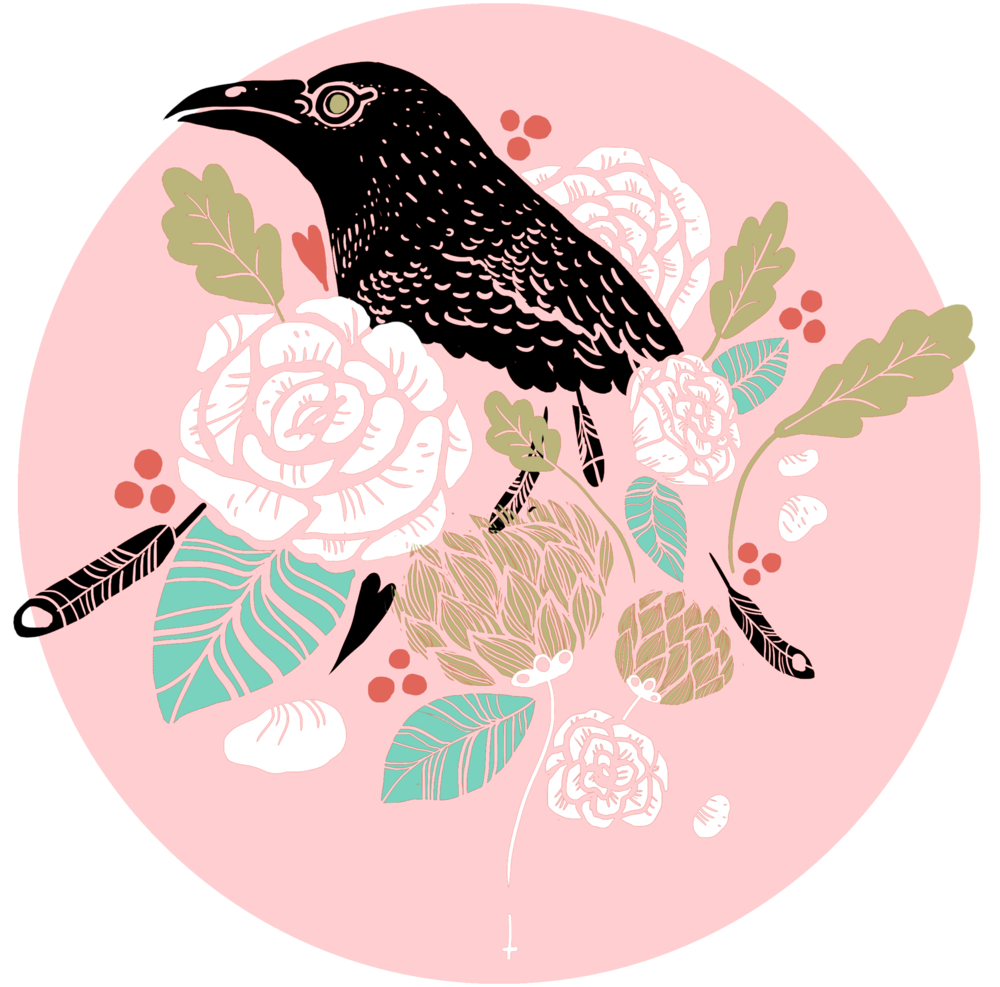Crow clipart cuckoo. Illustration nadya lyapunova personal
