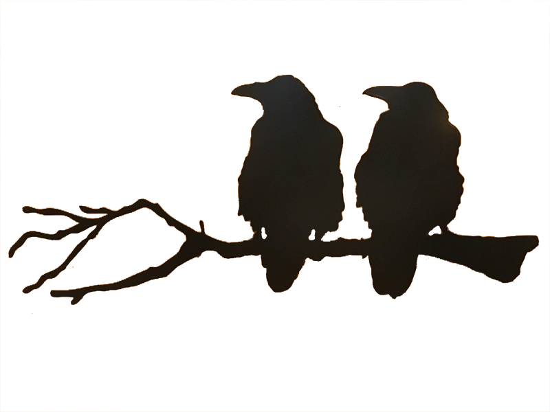 Crow clipart cuckoo. Ravens silhouette at getdrawings