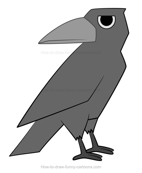 crow clipart easy