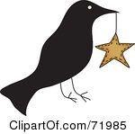 crow clipart primitive