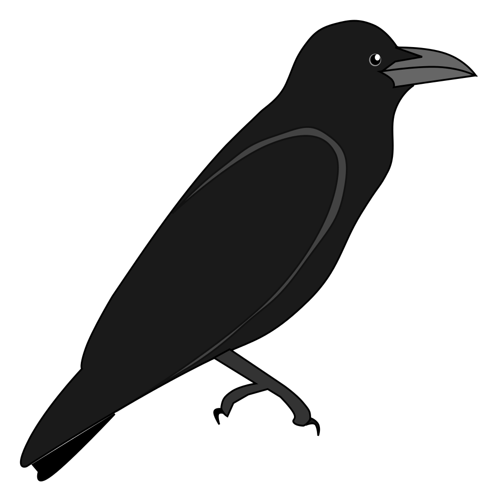crow clipart shadow