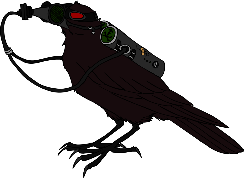 Feathers clipart crow. Biohazard by mechanicalmasochist on