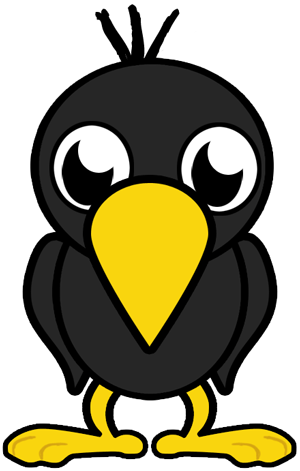 crow clipart simple