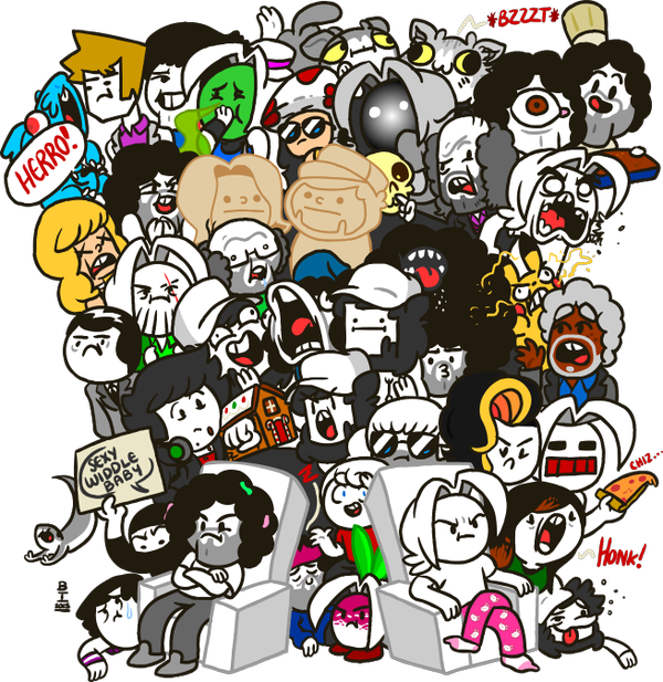 Crowd clipart 100 person. Some donkus on twitter
