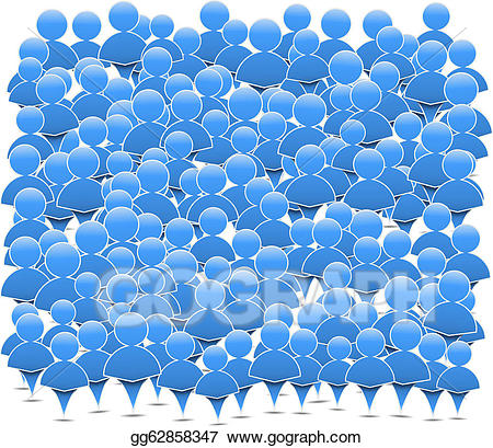 crowd clipart abstract