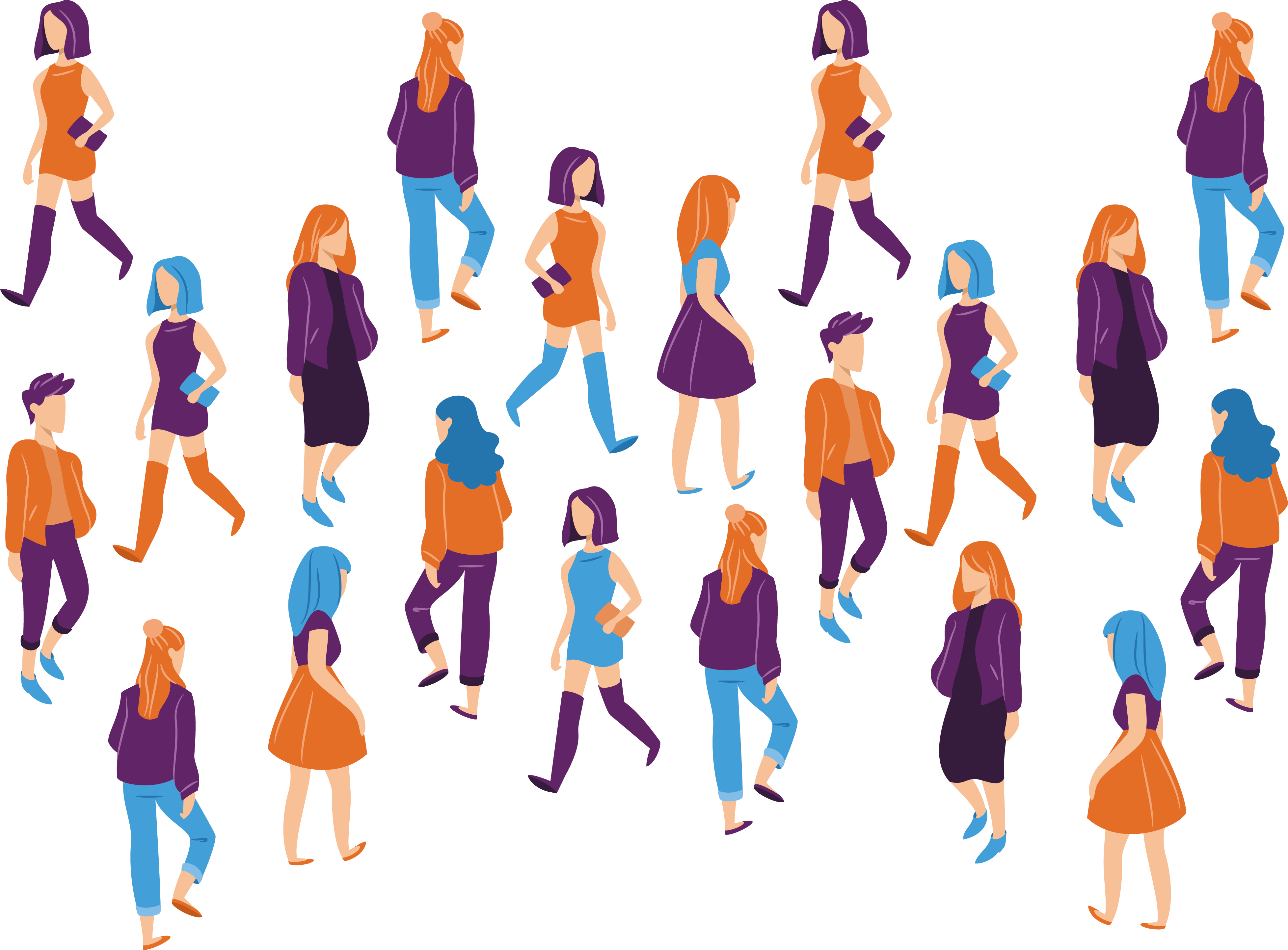 crowd clipart crowded person