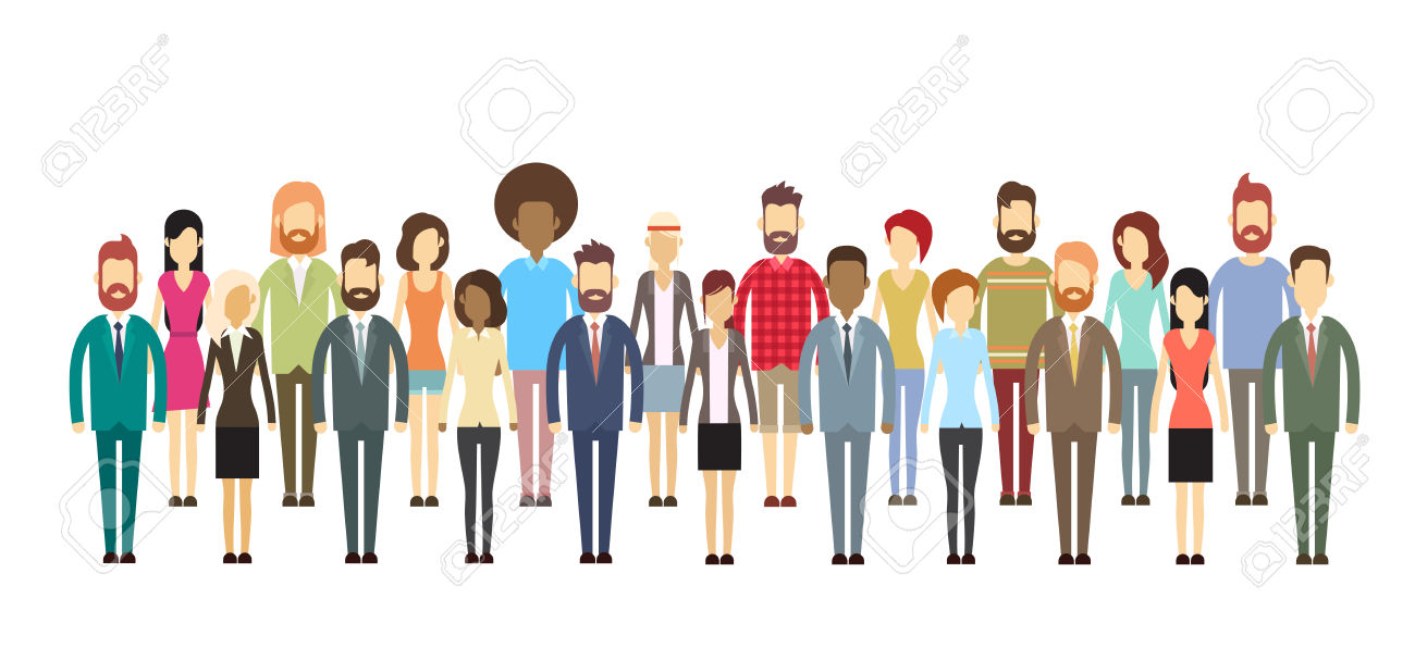 crowd clipart different ethnic group
