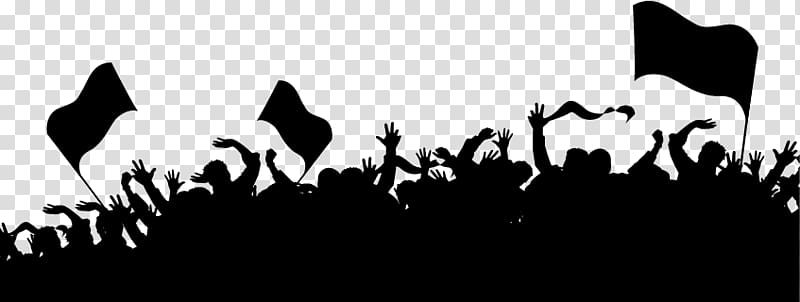 Crowd clipart football fan. American goal silhouette stadium