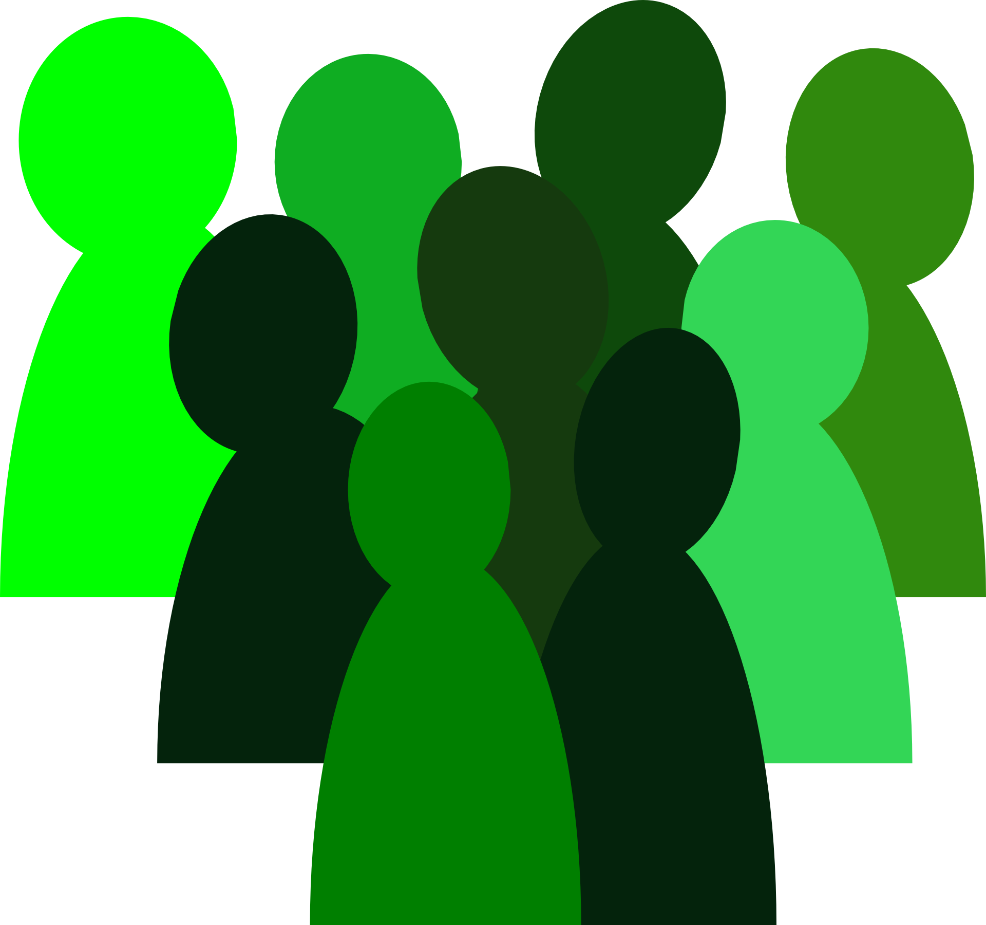 Green color icon for. Crowd clipart group travel