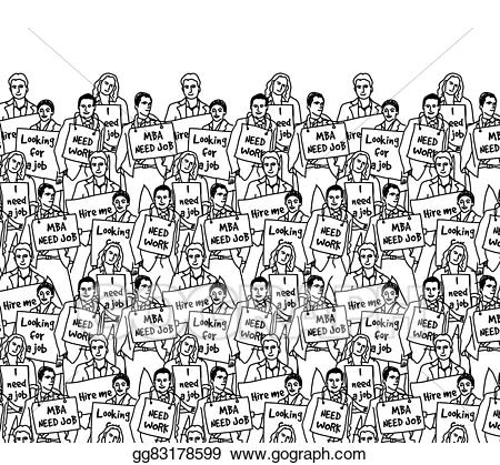 crowd clipart line drawing
