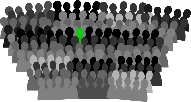 crowd clipart person gathered