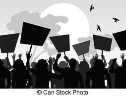 crowd clipart protest