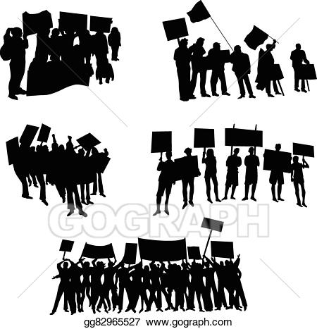 crowd clipart protest