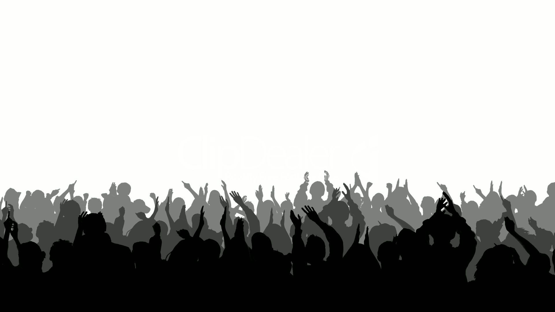 crowd clipart silhouette