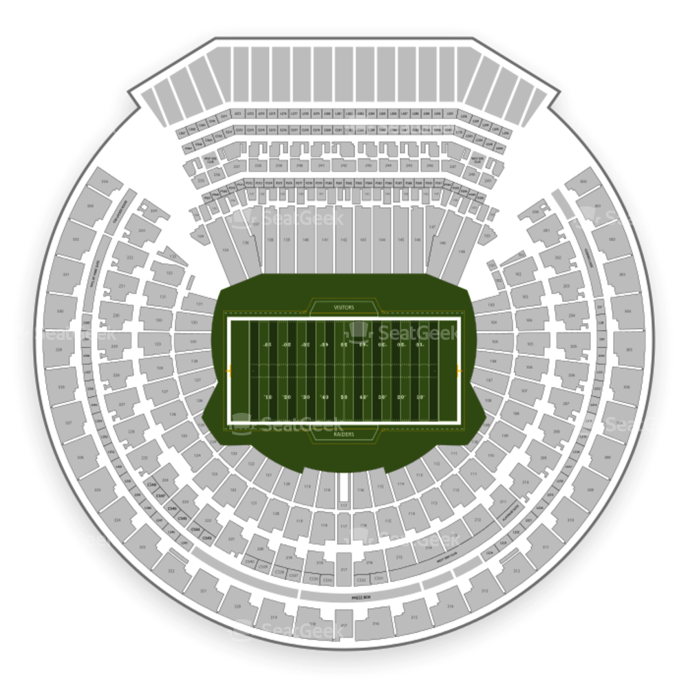 Crowd clipart stadium seating. Oakland raiders chart map