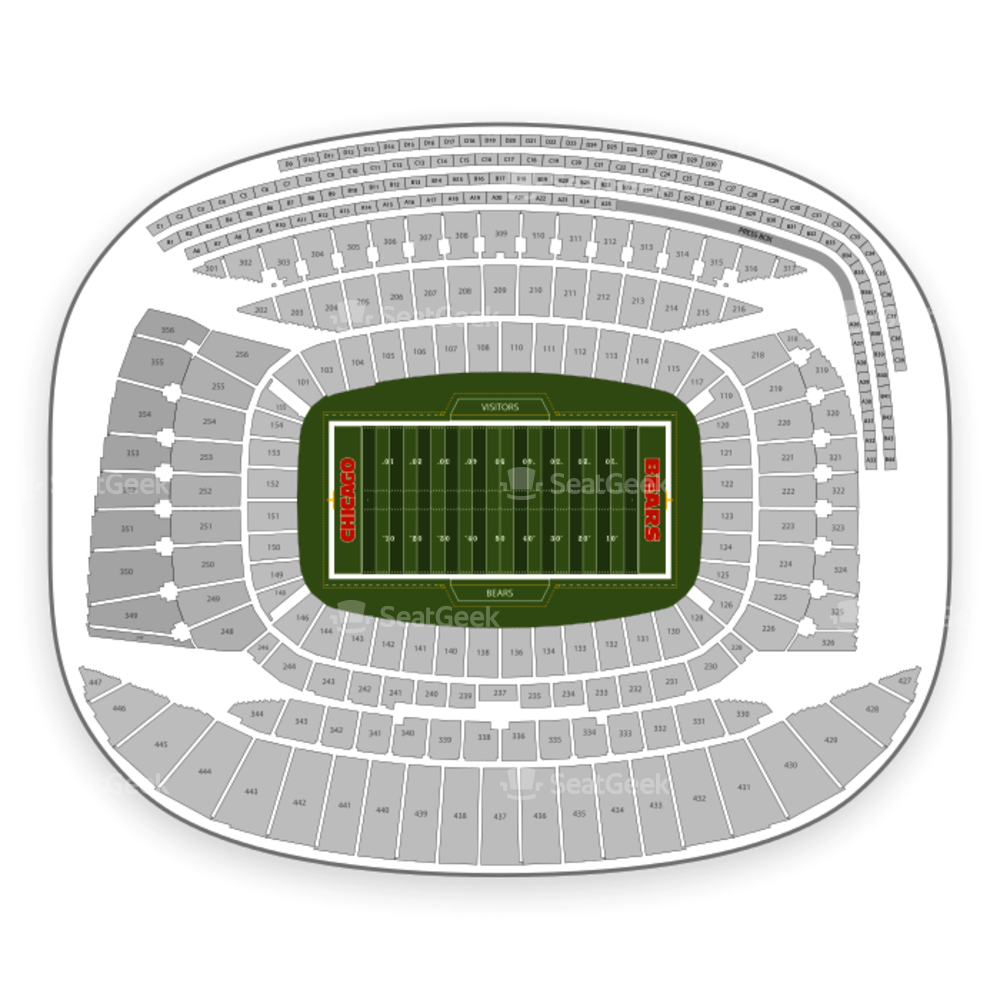Soldier field chart map. Crowd clipart stadium seating