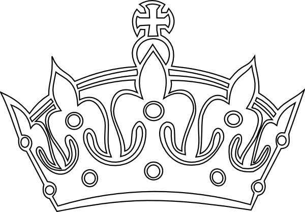 Keep calm at clker. Crown clip art black and white