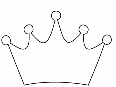 clipart crown black and white