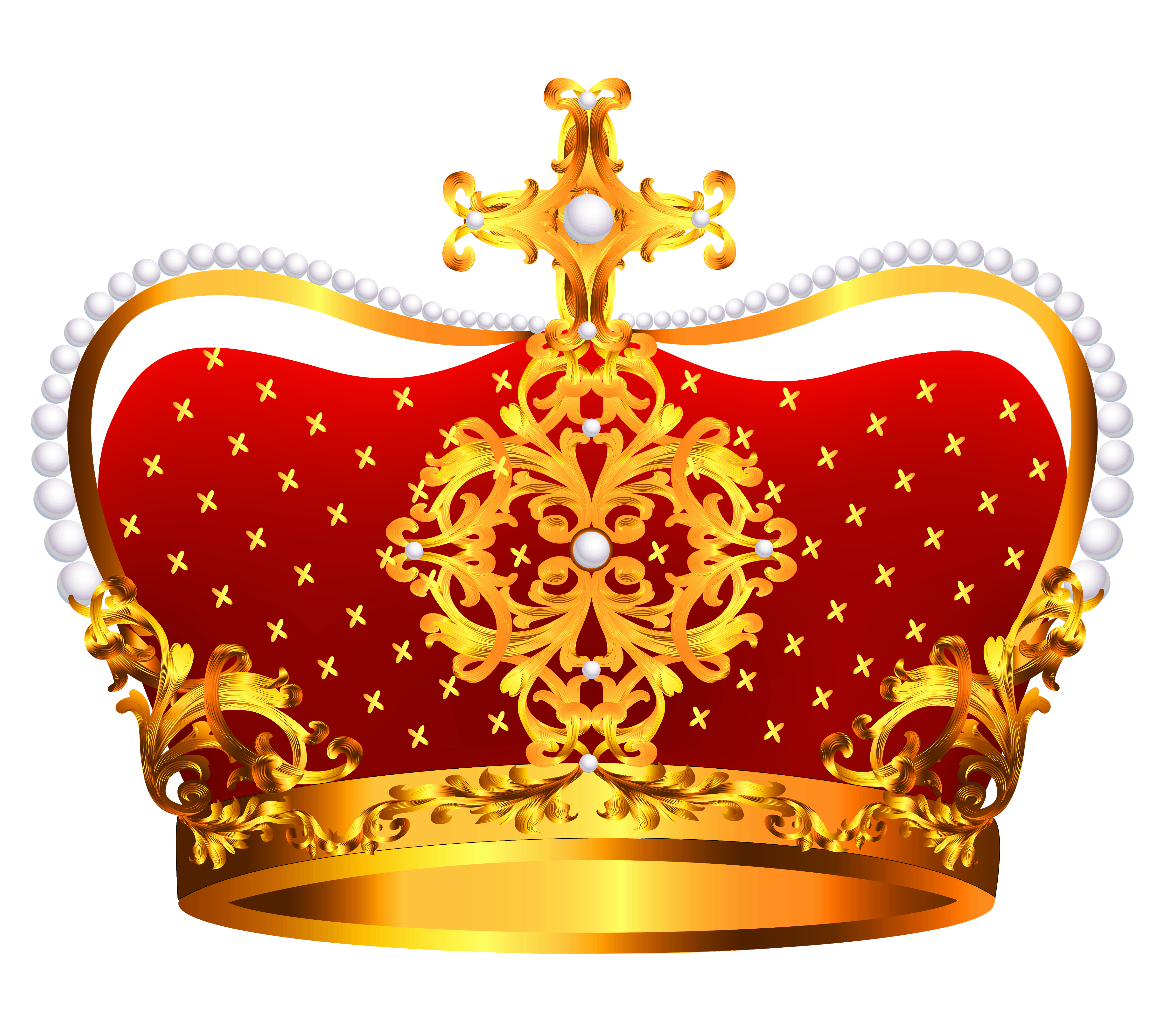 Gold and red with. Crown clip art high resolution
