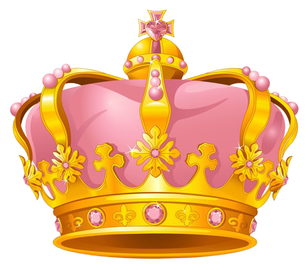 Queen clipart crown gold. Pink png for girl