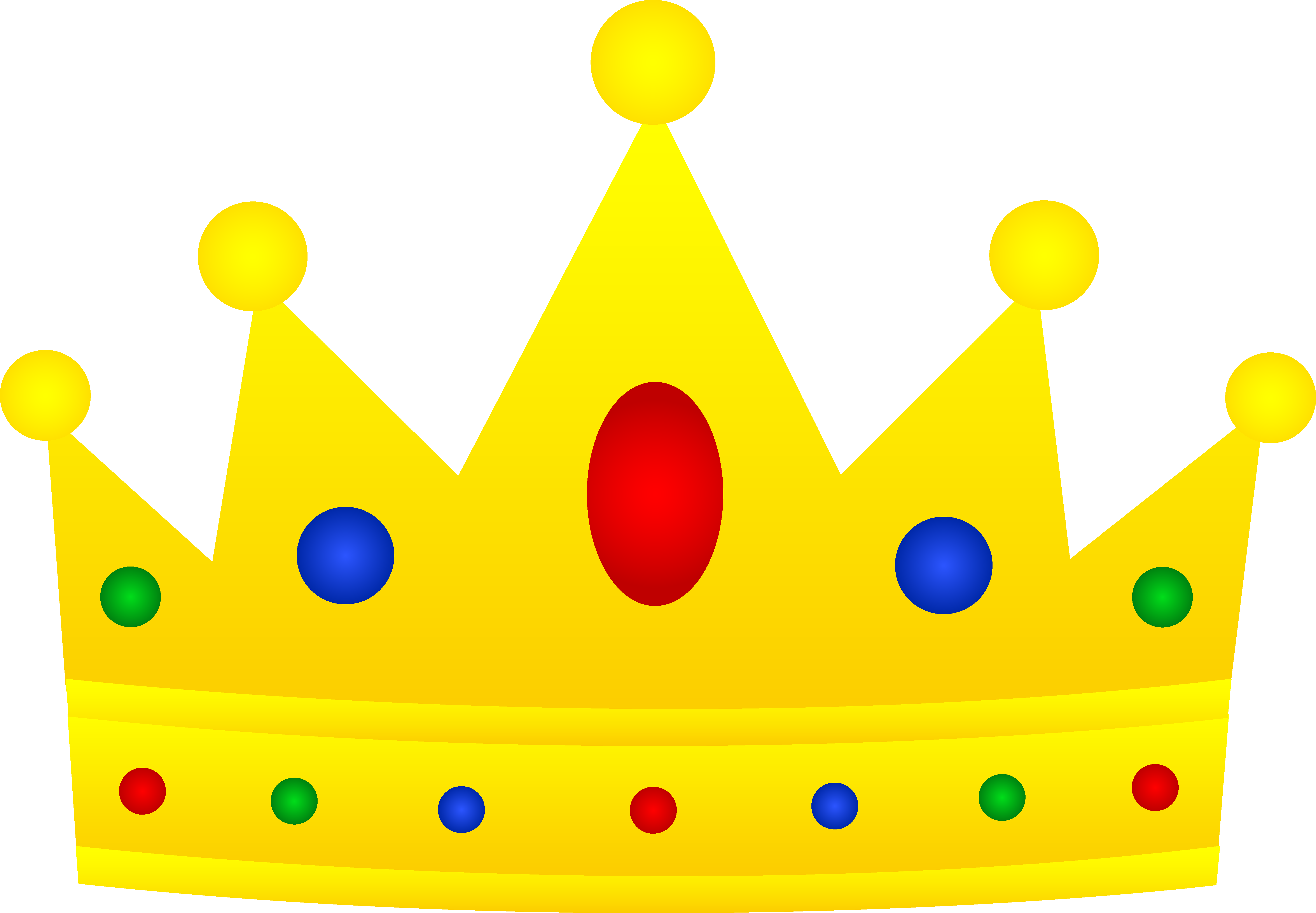 Golden royal with jewels. Treasure clipart crown