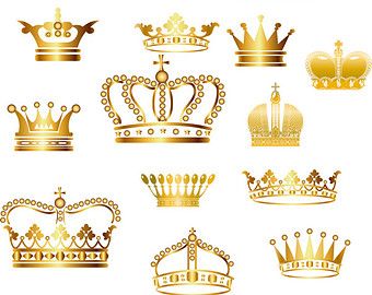 crowns clipart detailed