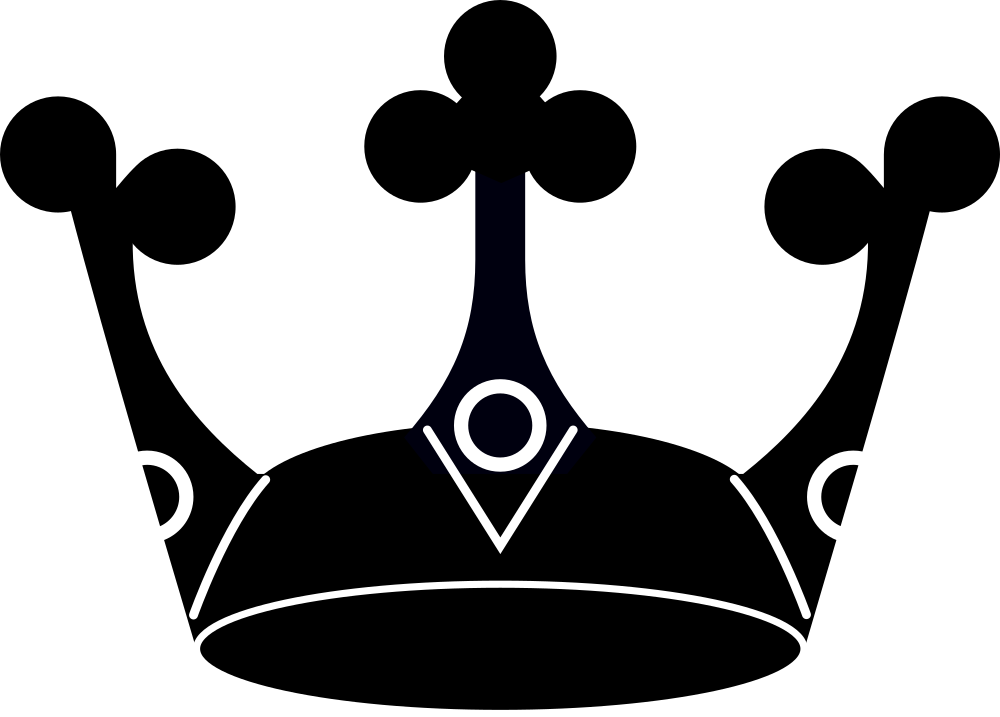 Crown clip art silhouette. Onlinelabels simple