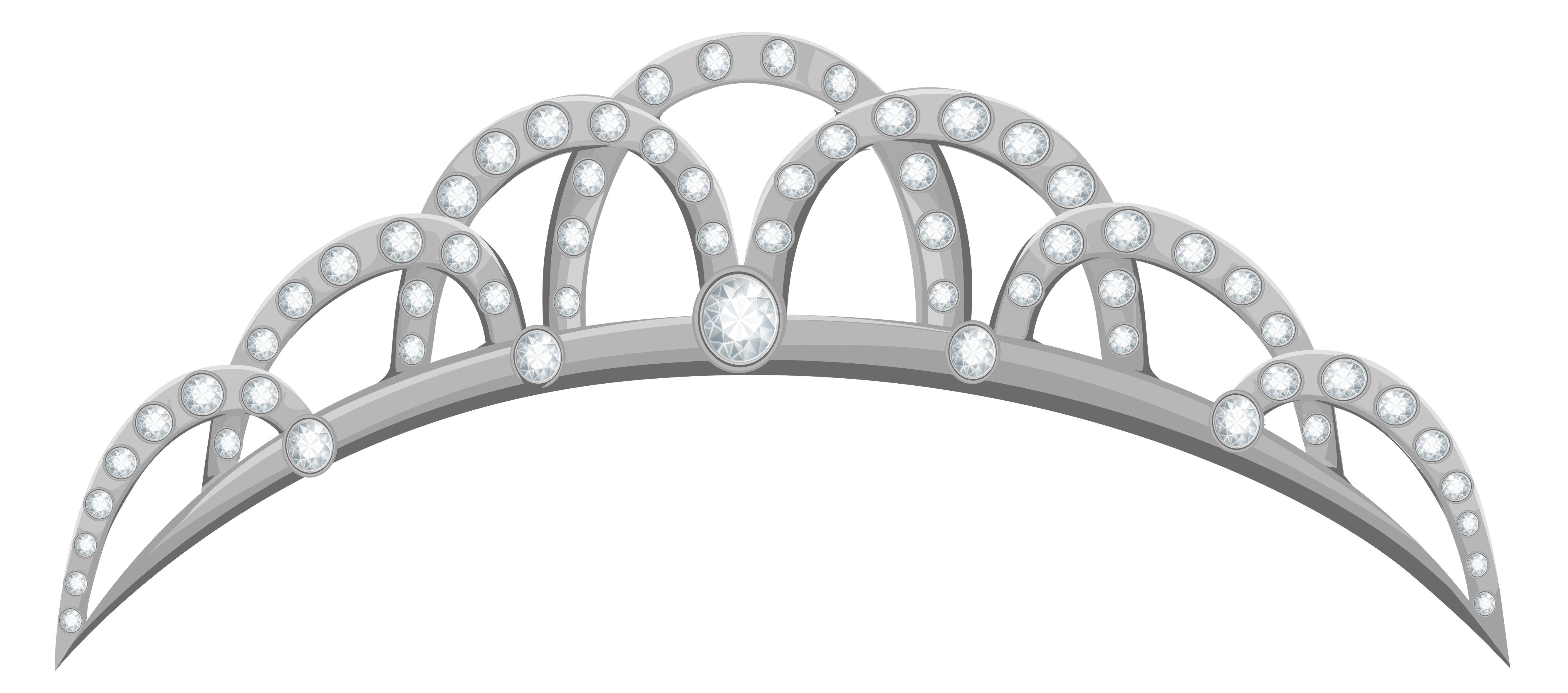 Silver png clipart image. Crown clip art tiara