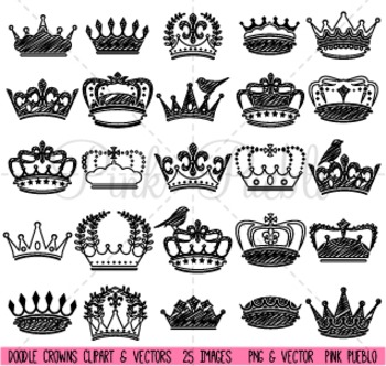 crown clipart doodle