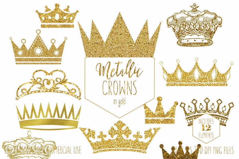 crown clipart gold