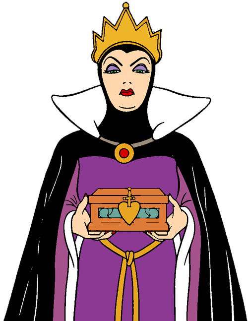 Evil queen and huntsman. Witch clipart bad witch