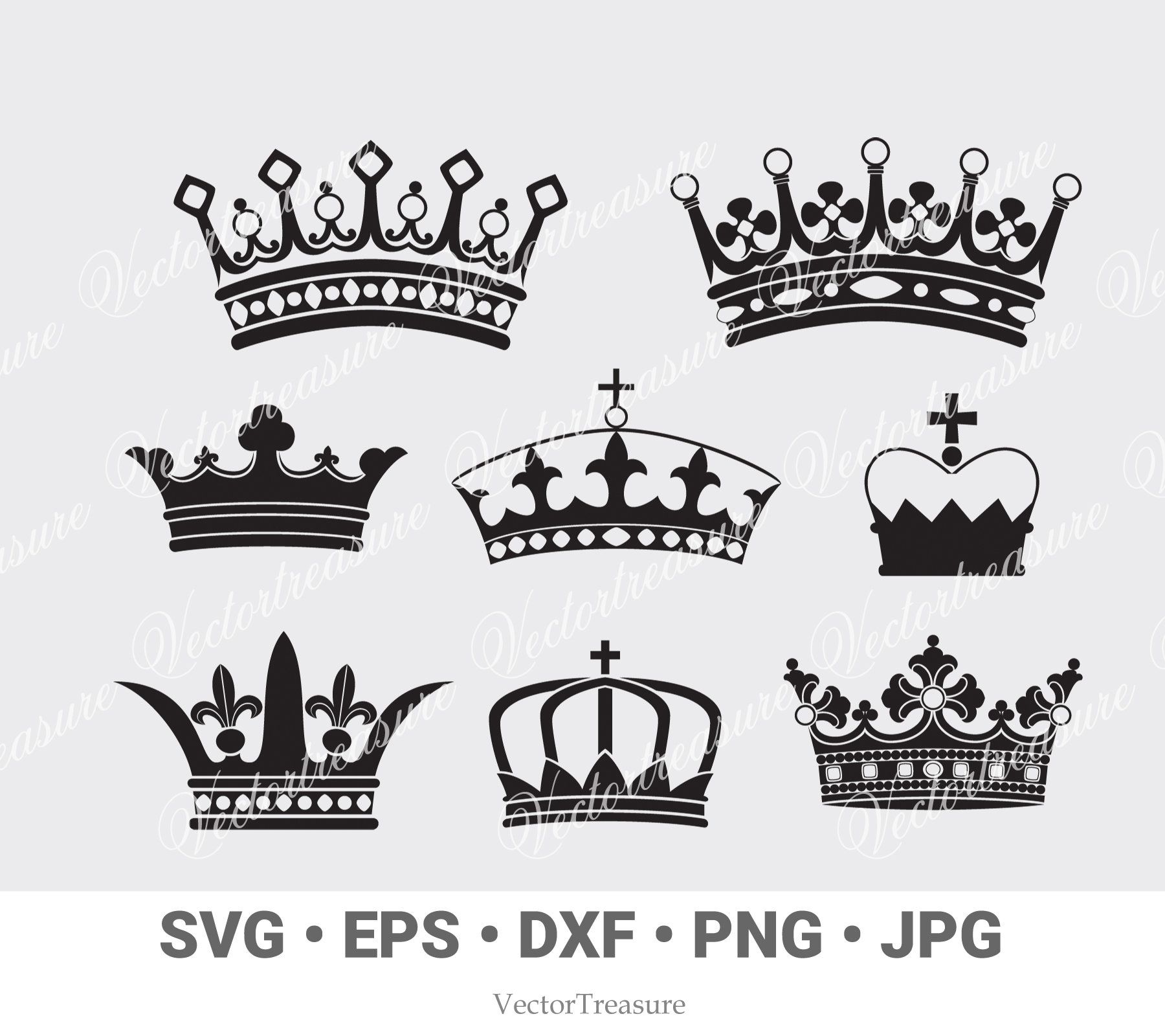crowns clipart vector