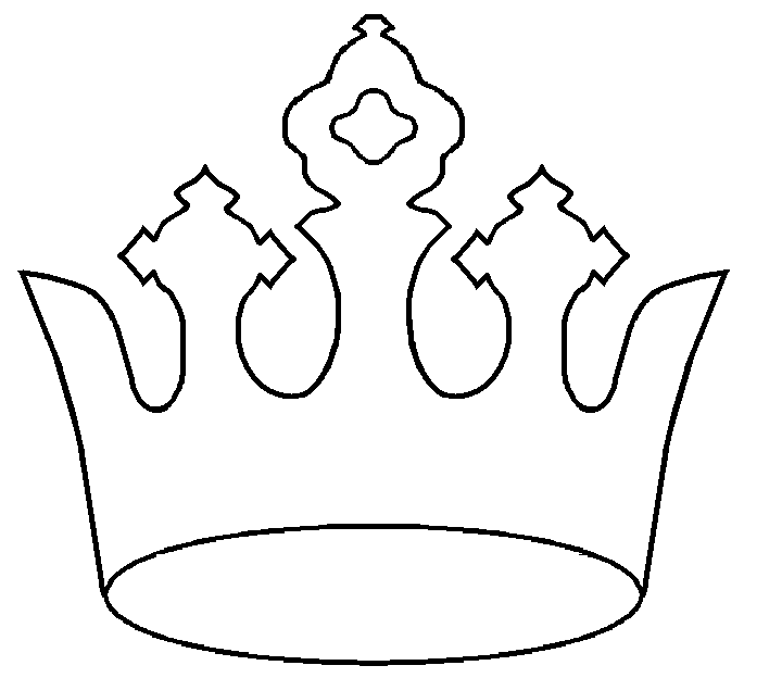 crowns clipart coloring page